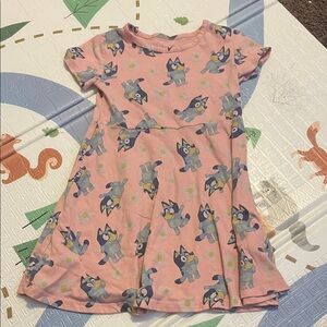 Charming Pink Cartoon Print Kids Dress